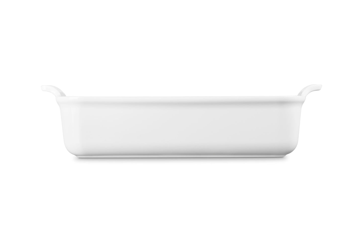 Stoneware Deep Rectangular Lasagna Dish (White)