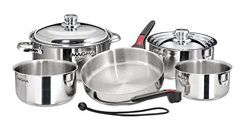 A10-360L-IND 10 Piece Stainless Steel Nesting Cookware Set (Stainless Steel / 10 Piece)