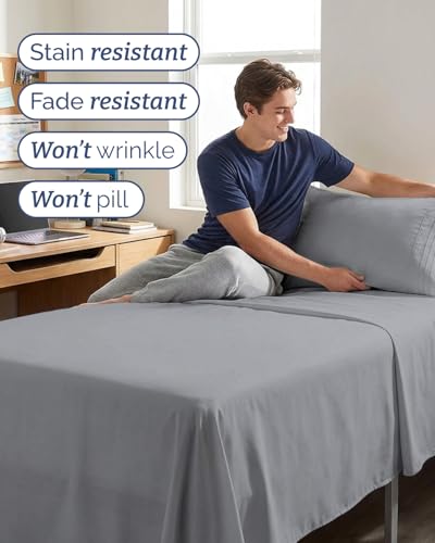 Twin XL 3 Piece Sheet Set (05 - Steel Blue / Twin XL)
