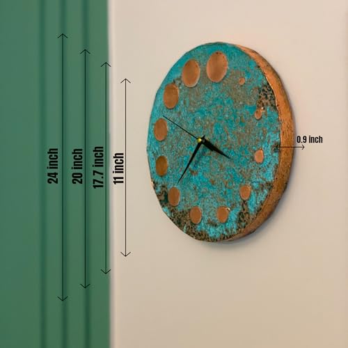 Handmade Copper Wall Clock Artisan Touch in Every Piece (Time Circles / 24)