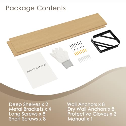 Long Wall Shelves (Natural / 47.3 Inch)