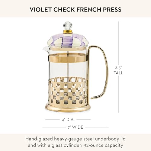Coffee French Press (Violet Check)