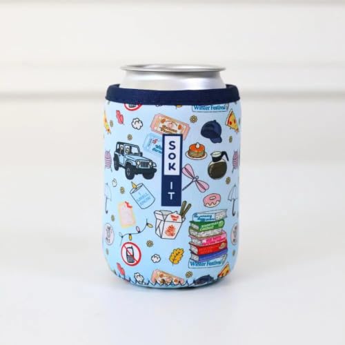 CanSok Sleeve for Beer & Soda Insulated Neoprene Cover (Fast Talker / 12oz Slim Can Sleeve)