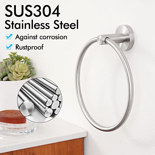 Towel Ring for Bathroom (Brushed Grey)