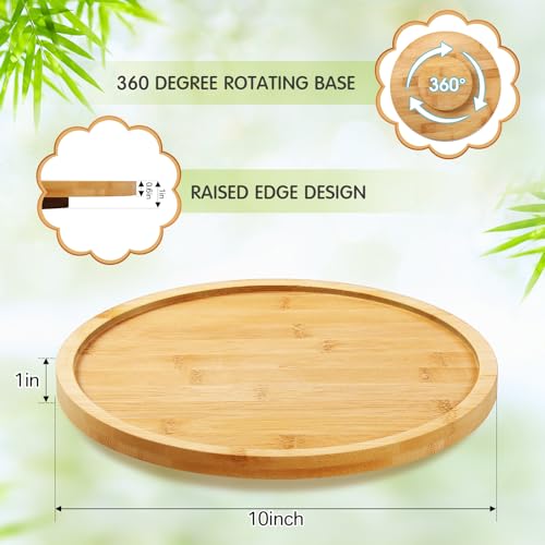 6 Pcs Bamboo Lazy Susan