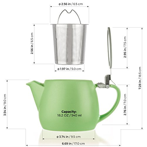 Pluto Porcelain Small Teapot Lime (Lime)