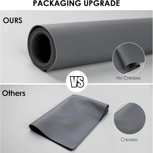Extra Large Silicone Mats for Kitchen Counter (06-matte Gray / 27.6"L x 16"W)