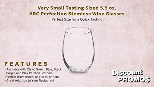 Stemless Wine Glasses by ARC 5.5 oz. Set of 12 (10 Count)