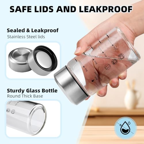 Glass Juice Bottles 6 Pack 10 oz (10 Ounces / 6 Pack)