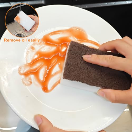 30 Pcs Individually Wrapped Sponges for Airbnb Apartment Brown (Brown)