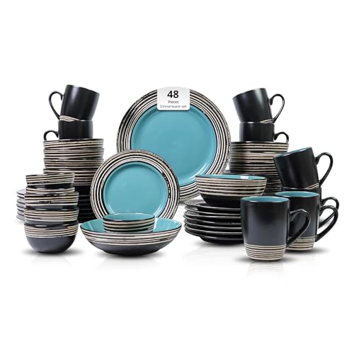 HomeVss 48 Piece Dinnerware Set