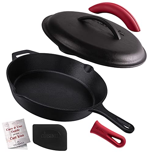 Cast Iron Skillet with Lid (12")