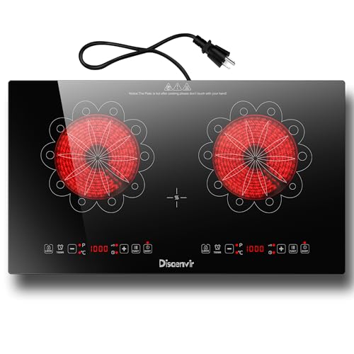 2 Burner Electric Cooktop 24 Inch 110V Plug in