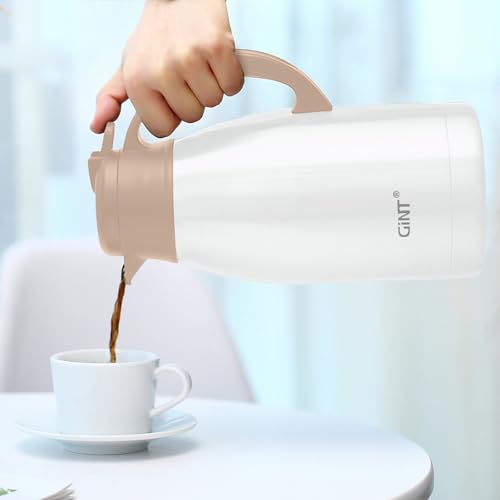 Stainless Steel Thermal Coffee Carafe (White / 64 oz)