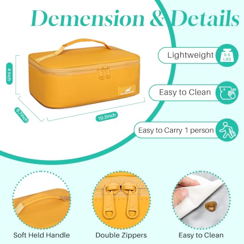 NOL Insulated Lunch Bag for Adults (Earth-yellow / Small (4.5 Liters))