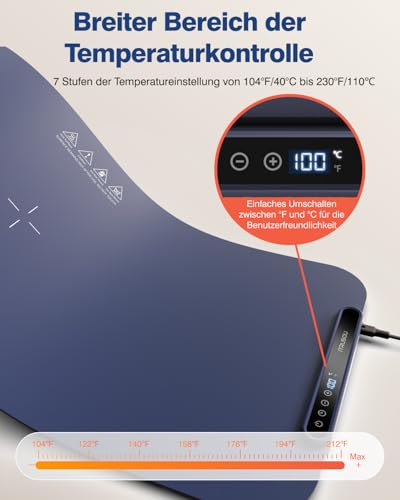 Food Warming Mat (27.56*15.75inch / Dark Blue)