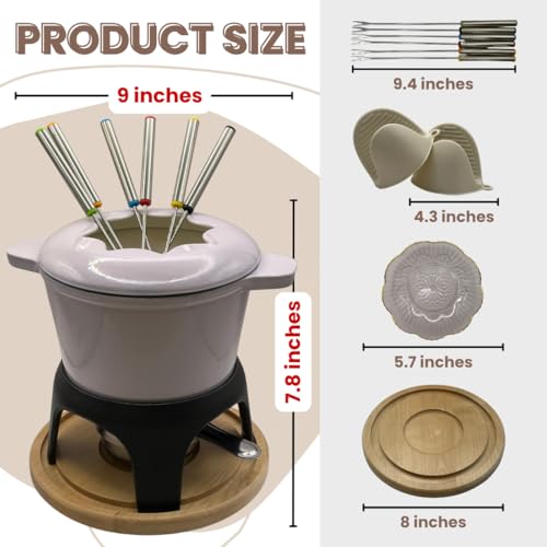Cast Iron Fondue Set 15 (OrchidTint)
