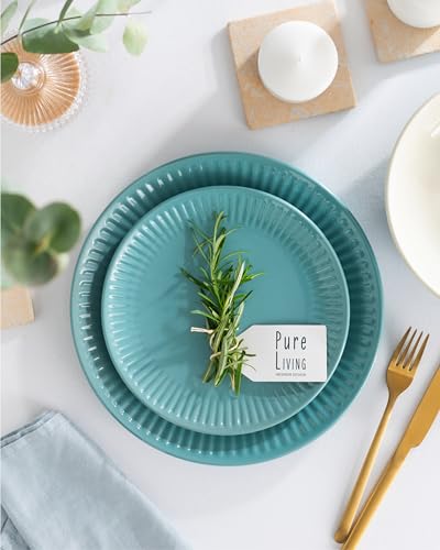 16 Piece Stoneware Dinnerware Set for 4 (Hygge / Green / Set for 4 (16pcs))