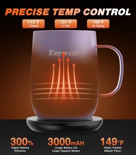 Self Heating Coffee Mug T2 (Lilac Violet / 16oz)