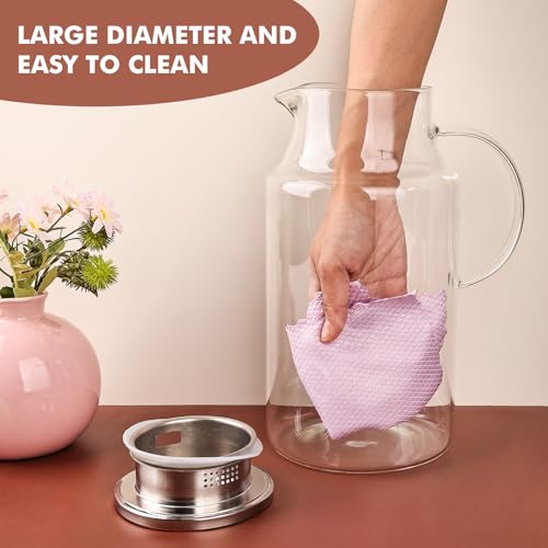 128oz Glass Pitcher with Lid (128oz)