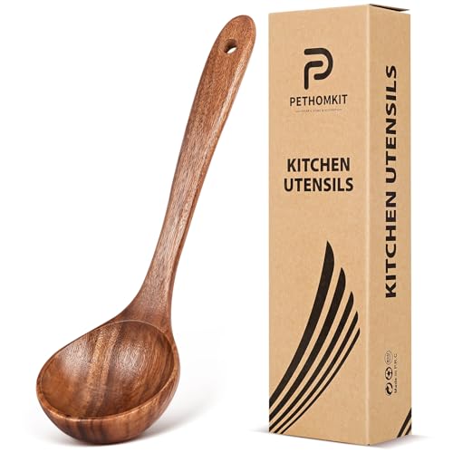 Wooden Soup Ladle Spoons for Cooking Serving