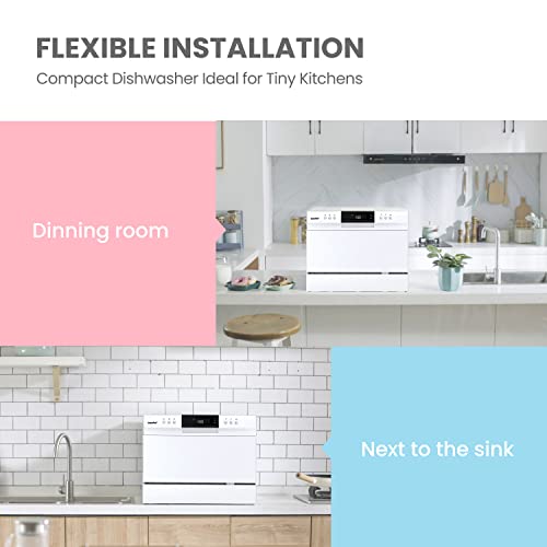 Countertop Dishwasher Portable (White)