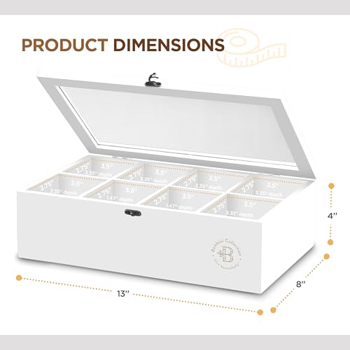Tea Bag Organizer with Drawer (White)