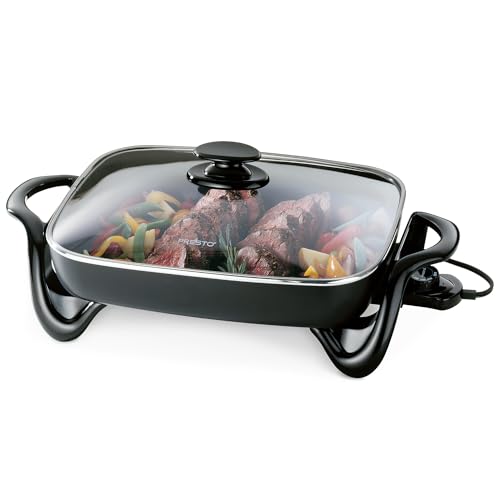 06852 16 Inch Electric Skillet with Glass Cover (Skillet)