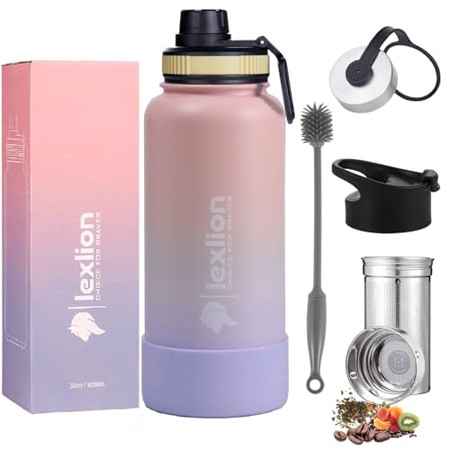 Tea Infuser Water Bottle 32 Oz (Pinky / 32 Ounces)
