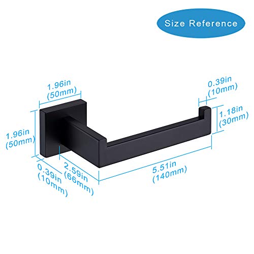 Toilet Paper Holder Matte Black (2 Count)