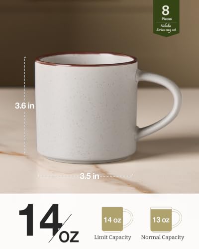 Coffee Mugs Set of 8 (Light Gray / 8pcs)