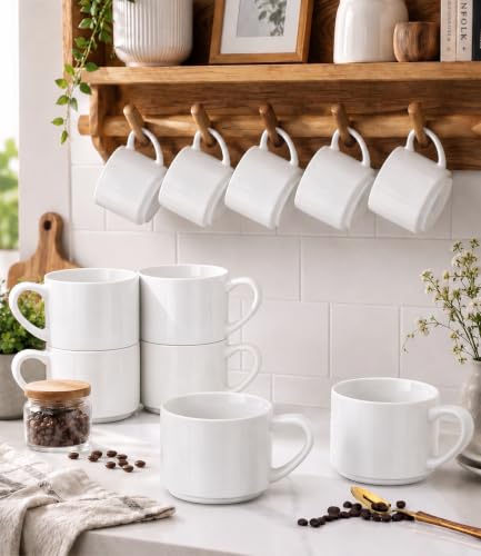 14 OZ Coffee Mugs Set of 12 (White / 14 Ounces)
