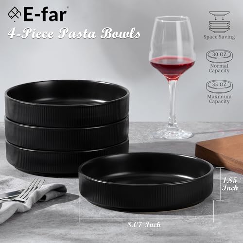 Pasta Bowls Set of 4 (Matte Black)