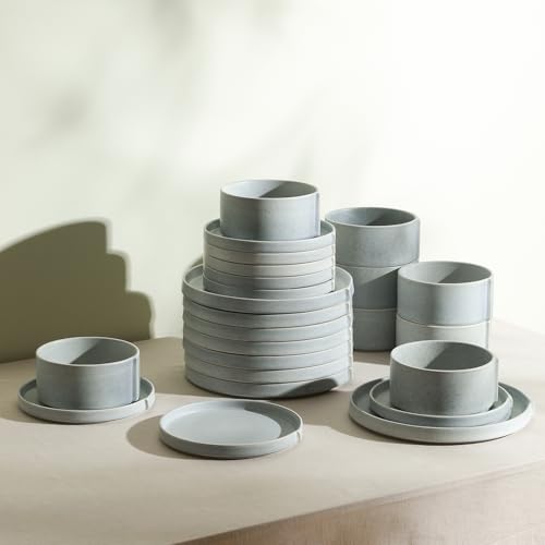 Bao 12 Piece Dinnerware Set Stoneware (Blue-Grey / 12-Piece - Service for 4)