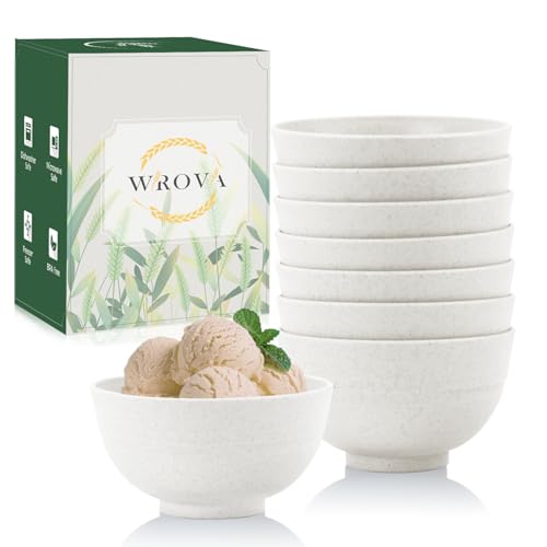Wheat Straw Snack Bowls 10oz Set of 8 (10 oz / White)