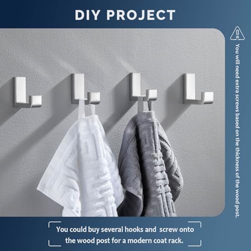 Towel Hook for Bathroom (2 Pack / Polished Chrome)