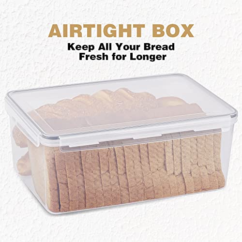 2 Pack Large Bread Box for Kitchen Countertop