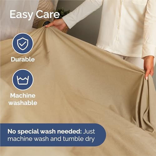King Size 4 Piece Sheet Set (37 - Heathered Tan / King)