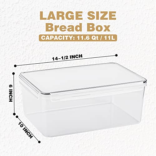 2 Pack Large Bread Box for Kitchen Countertop