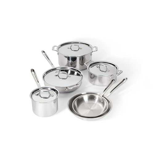 D3 Stainless Steel Cookware Set (10-Piece / Stainless Steel)