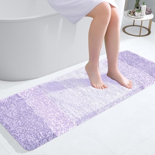 Bathroom Runner Rug 47x17 (47" X 17" / Light Purple)