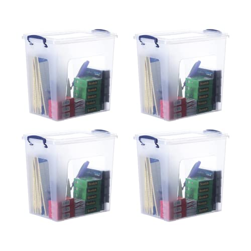 14.7 Quart Clear Plastic Storage Boxes with Lids (14.7 Quart)