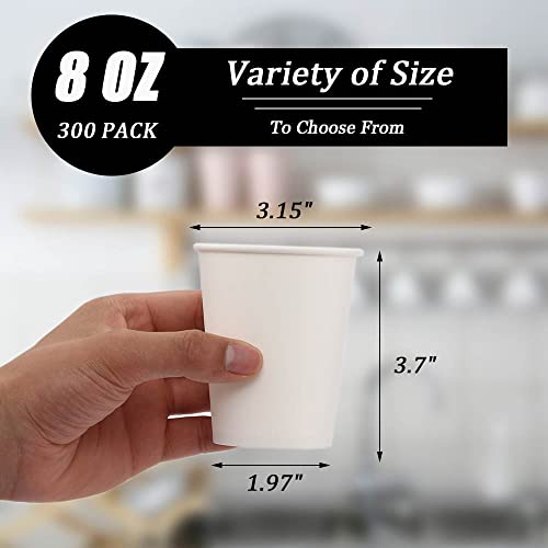 300 Pack Paper Cups 8 oz (8 oz-300 Pack)