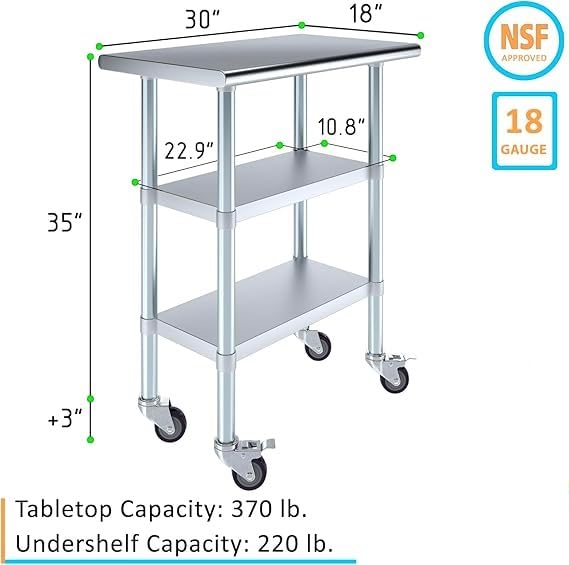 30x18 Heavy Duty Work Table (30" Long x 18" Deep)