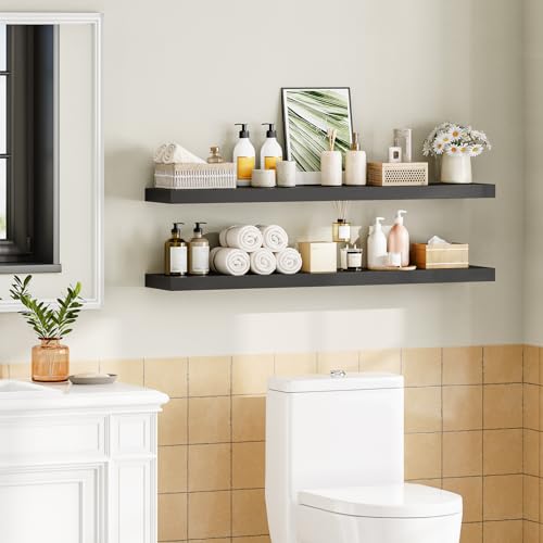 Floating Shelves for Wall (Black / 47.2 Inches)