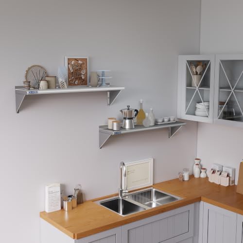 HARDURA Stainless Steel Shelf 12" X 48" (12" x 48"-2 PACKS)