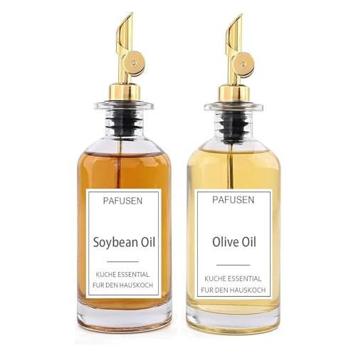 2 Pack Olive Oil Dispenser Bottle (2 PACK-Gold)