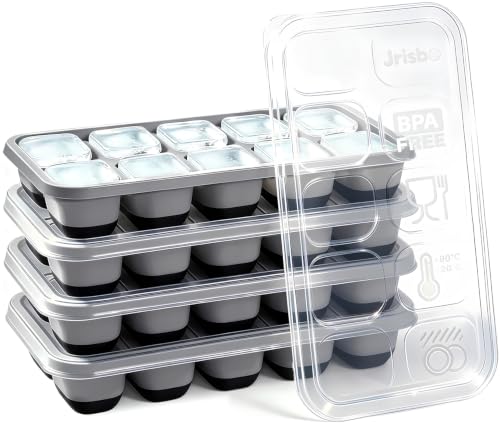 Silicone Ice Cube Tray (4 BlackGrey)