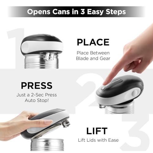 One-To-Go Electric Can Opener, White