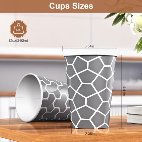 1000 Count 12 oz Paper Cups Insulated Disposable Hot Cups (12oz-1000)